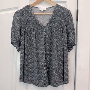 Smocked detail bohme top